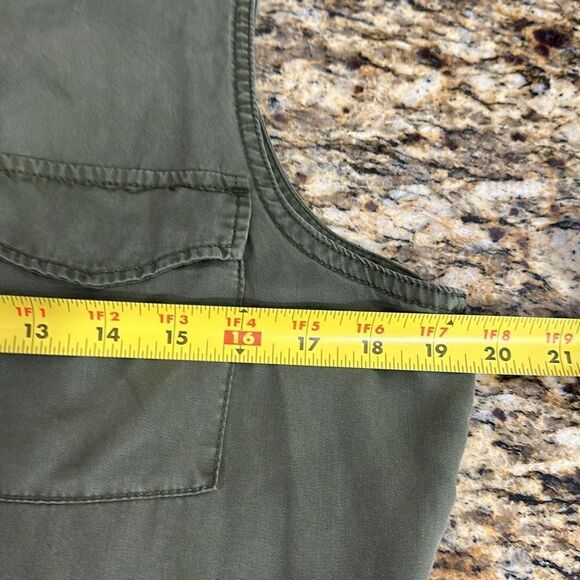 Knox Rose Green Button Up Longline Utility Vest With Pockets Size M - Picture 6 of 8